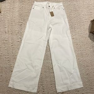 NWT Ann Mashburn Wide-Leg Cropped 5-Pocket Jean